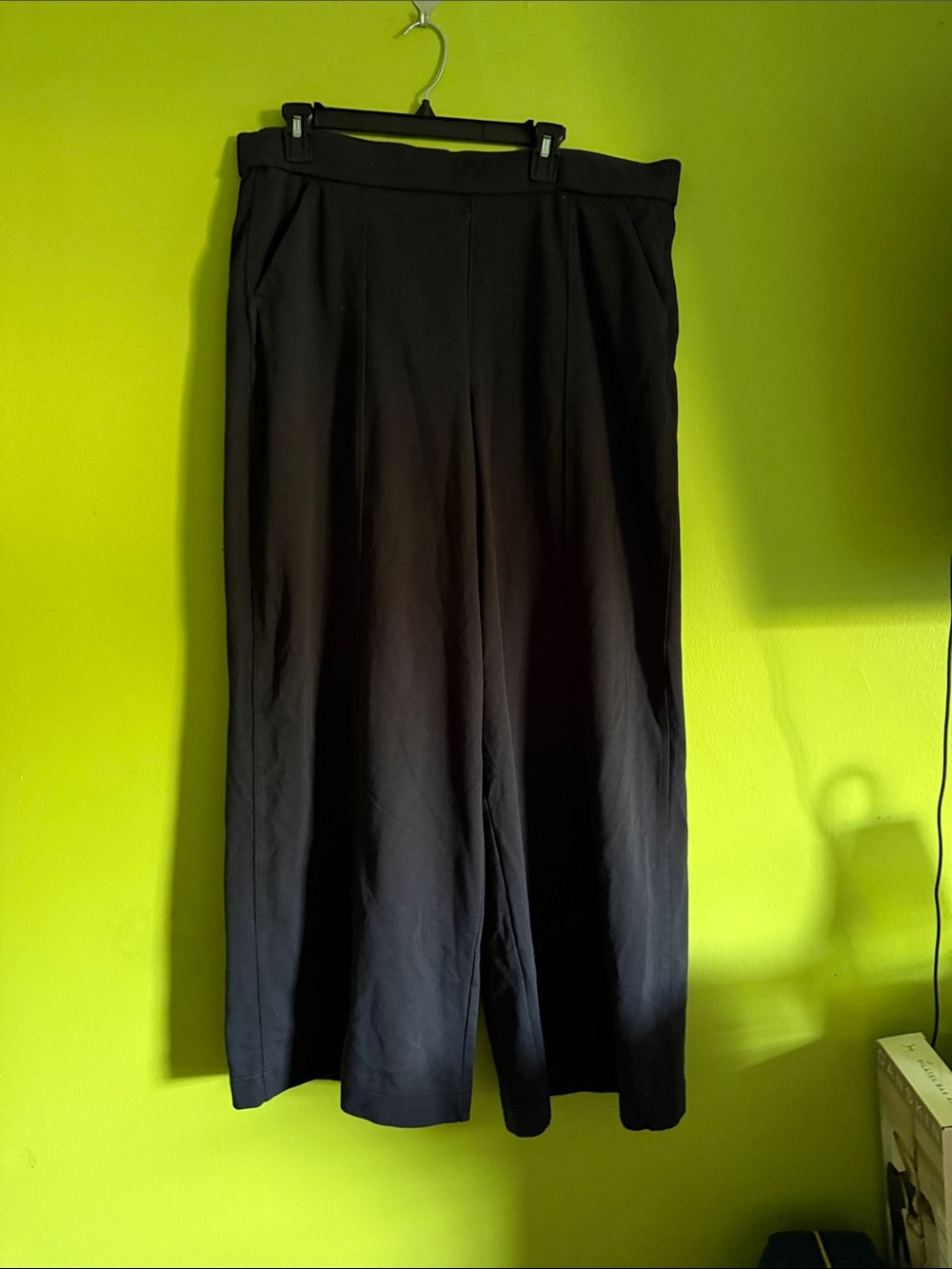 Lee Women's Wide Leg Stretch Black Trousers Pants Size XL